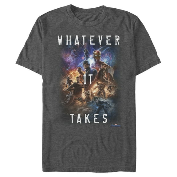 Men's Marvel Avengers: Endgame Whatever It Takes Poster Graphic Tee Charcoal Heather 3X Large