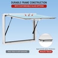 thumbnail image 3 of Acekid 36"x36" Concession Window, Aluminum Alloy Food Truck Service Window with Awning Door & Drag Hook, Up to 85 Degrees Stand Serving Window, 3 of 7