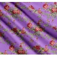 thumbnail image 3 of Soimoi Cotton Voile Fabric Leaves,Red Berries & Rose Floral Printed Fabric 1 Yard 42 Inch Wide, 3 of 7