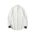 thumbnail image 2 of Mens Dress Shirt Long Sleeve Casual Button Down Shirt Wrinkle Free Formal Business Collar Contrast Shirts White M, 2 of 6