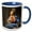 Blue/White, variant on 3drose, Spain, Salamanca, Statue of Madonna and Child, 11oz Two-tone Black Mug