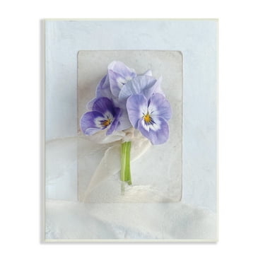 Stupell Industries Violets Wrapped in Sheer Soft Country Floral, 13 x 19, Designed by Sarah Gardner