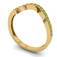 thumbnail image 2 of 0.21 ct Brilliant Round Cut Natural Peridot 18K Yellow Gold Stackable Band SZ 10, 2 of 6