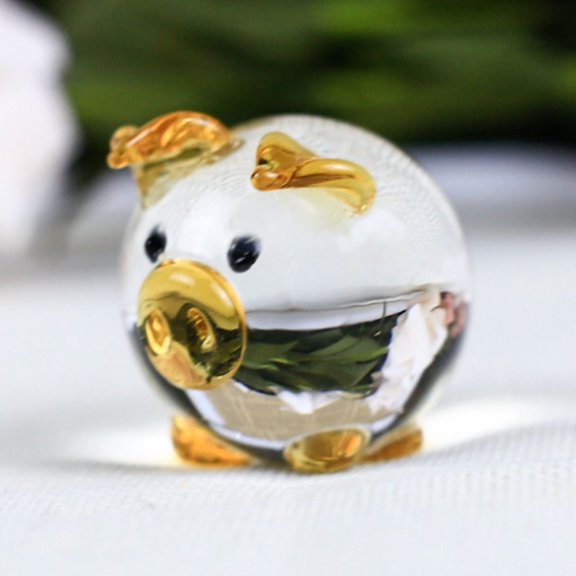 Multi-Color Home&Office Art&Collection Crystal Home Decoration Souvenir Gifts Table Ornaments Little Pig Figurines Paperweight Crafts Crystal Miniature YELLOW
