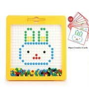 SlaBao Magnetic Drawing Board 11.8"x11.8" with Pen & 10 Double-Sided Creative Cards (12 Count)