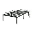 thumbnail image 2 of Twin Size Bed Frame: Heavy Duty Mattress Platform - Easy Assembly Bed Frame with Under Storage Space for Apartments And Bedrooms, Black, 2 of 5