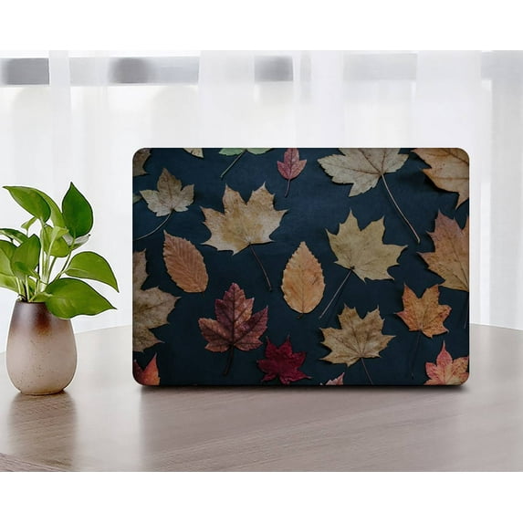 for Old MacBook Air 13 inchs Case 2017 - 2010 Release Model A1466 & A1369, Plastic Hard Shell Case Cover Cable Tie, Plants series 0346