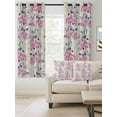 thumbnail image 2 of Fsddascl Pink Floral Blackout Curtains for Bedroom/Living Room, Thermal Insulated Kitchen Curtains, Spring Rustic Botanical Flowers Herbs Grommet Darkening Window Treatment Drapes 42"x84"x2, 2 of 8