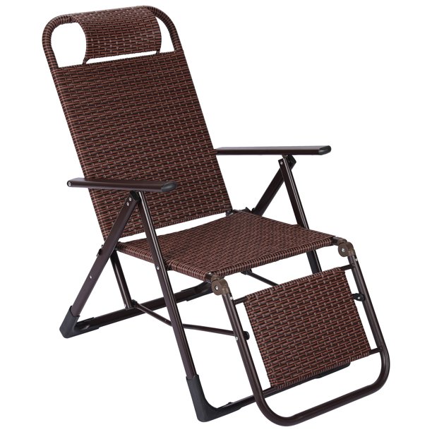Meitianfacai Folding Rattan Chair, Beach Portable Folding Beach Lounge