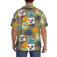 thumbnail image 5 of Wukai Hawaiian Style Men's Casual Short-Sleeve Button Down Shirt - Lightweight Summer Dress Shirt for Daily Wear-Medium, 5 of 7