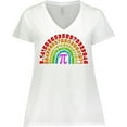 thumbnail image 3 of Inktastic Rainbow Pi for Pi Day Women's Plus Size V-Neck T-Shirt, 3 of 5