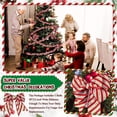 thumbnail image 3 of FOCUSNORM Christmas Tree Ribbons Contrast Color Stripe Pattern Wide Christmas Mesh Ribbons for Tree and Wrapping Presents, 3 of 8