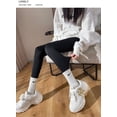thumbnail image 2 of 2022 Winter Slim Cotton Not Tight Stretch Skin Solid Color Black Ordinary Pants Leggings XL, 2 of 11