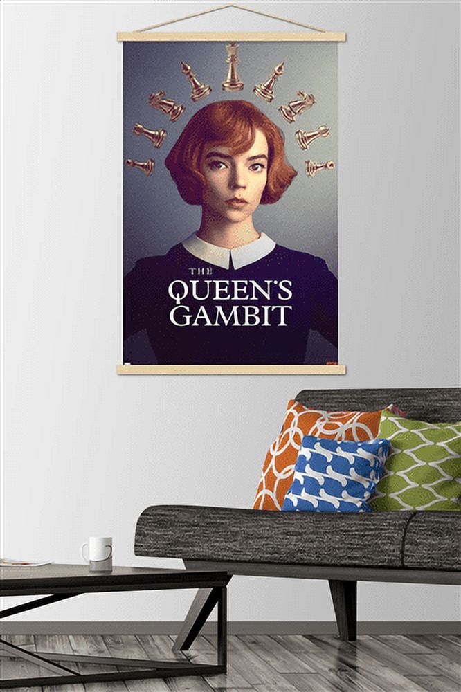 Netflix The Queen's Gambit - Chess Wall Poster with Magnetic Frame, 22.375" x 34"