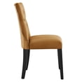 thumbnail image 6 of Maklaine 20" Velvet Dining Chairs in Cognac Brown/Black (Set of 2), 6 of 8