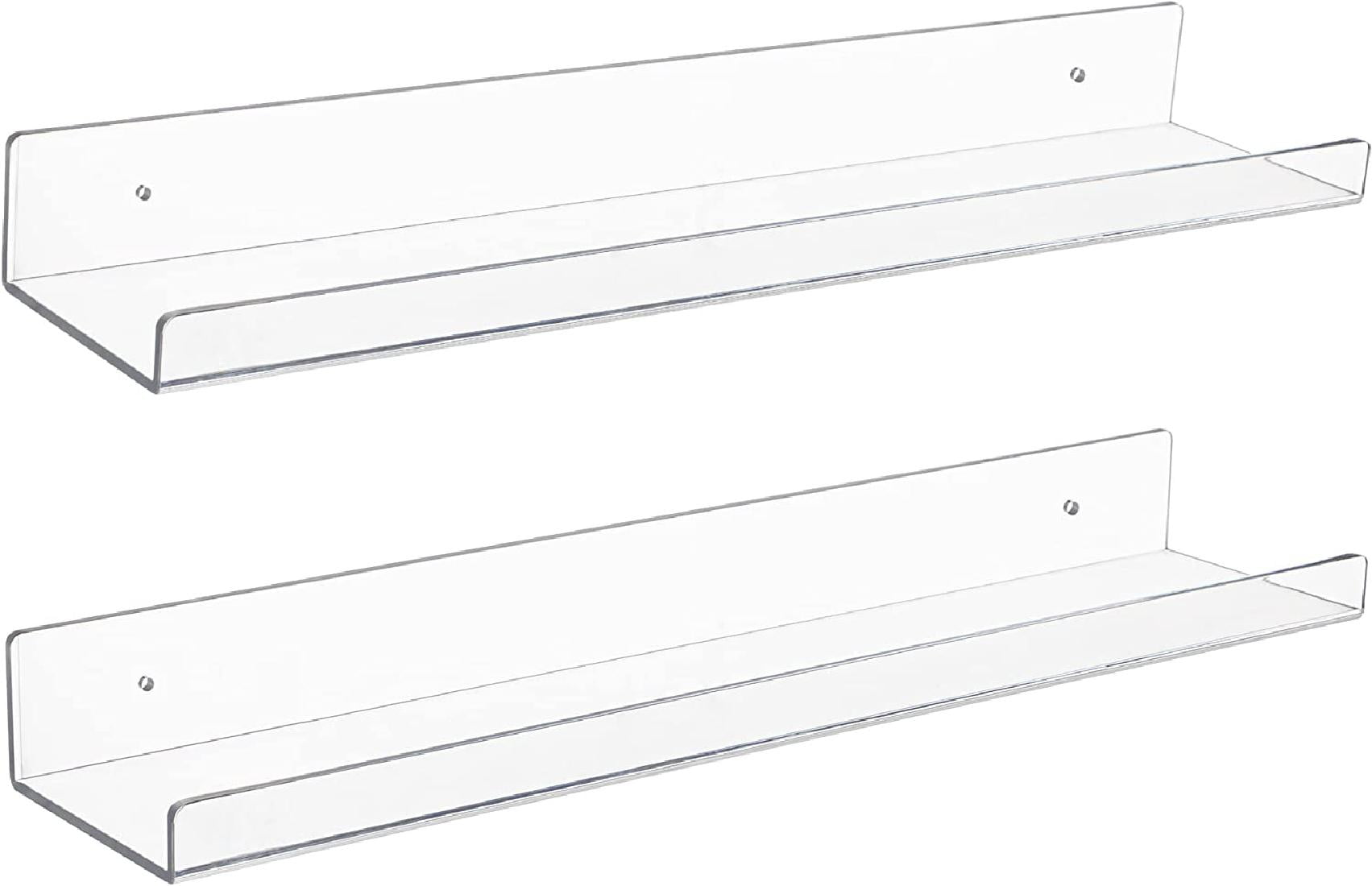 Invisible Wall Floating Bookshelf for Kids and Nursery, Clear Acrylic