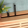 thumbnail image 4 of Creative WiFi Router Storage Box Wooden Floating TV Shelf Wall Mounted Media Console Hider Cord Management Container Power Strip and Cable Management Box (Color : B, Size : 36x9x26cm), 4 of 9