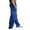 Blue, variant on Men Man Ski Pants Men's Rope Loosening Waist Solid Color Pocket Trousers Loose Sports Trousers Sports Casual Cargo Pants For Man