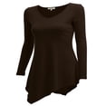 thumbnail image 2 of CHOK Tunique Longue à Manches Longues Col en V pour Femmes Robe T-Shirt, 2 of 3