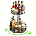 thumbnail image 3 of CAROOTU Support de Rangement en Métal pour Condiments Rotatif à 360° Plateau Tournant Multi-Couches Contenant à Épices Fournitures de Cuisine, 3 of 7