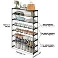 thumbnail image 3 of AIR-8-Tier Shoe Rack, Tall Large Capacity 40 Pairs Shoes Storage Organizer, Stackable Wide Shoe Shelf for Entryway, Hallway, Black, 3 of 4