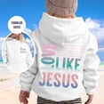 thumbnail image 2 of JAJAHO Boys Girls Hoodies Jesus Letter Printed Kids Long Sleeve Hooded Sweatshirts Loose Fit Pullover Tops 2-13Y, 2 of 4