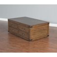 thumbnail image 5 of Sunny Designs Safari 50" Transitional Wood Coffee Table in Medium Brown, 5 of 7