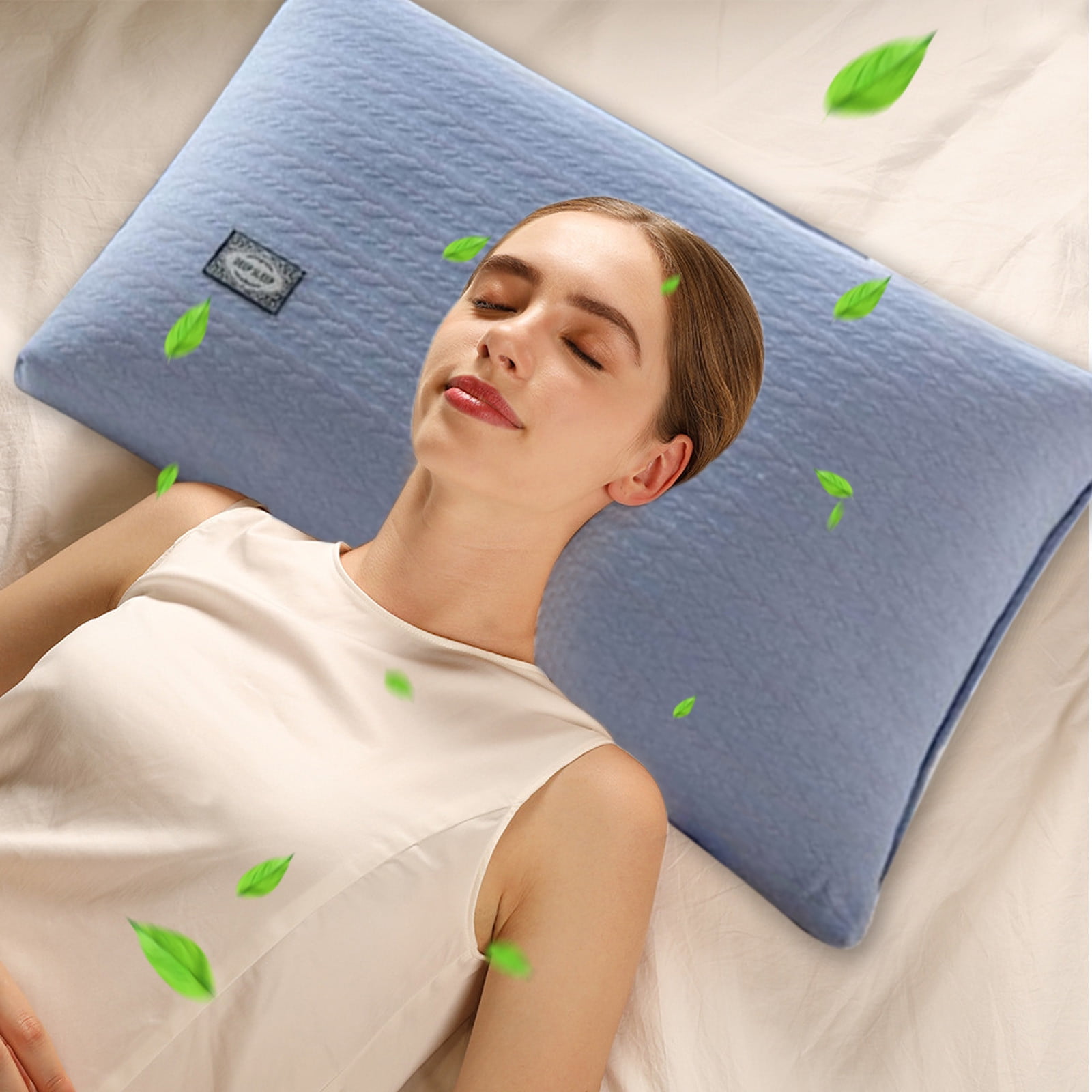 Dvkptbk Silk Pillow Cases,Hotel-Grade Pillow Core Soft And Supportive Down Bed Pillow Suitable for Back Side And Stomach Sleepers Made Of Skin-Friendly Cotton Fabric
