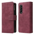 thumbnail image 7 of Dteck Compatible with Samsung Galaxy Z Fold4 Wallet Case,Premium PU Leather Zipper Flip Folio Wallet Magnetic Closure Built-in Kickstand Protective Cover,Winered, 7 of 7