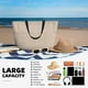 thumbnail image 5 of Fotbe Brown Gingham Bolsa de Viaje para Playa - Resistente al Agua, Bolsa Tote de Gran Capacidad y Ligera con 7 Bolsillos para Mujeres y Hombres, 5 of 7