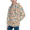 thumbnail image 2 of Lsque Falling Pumpkins On Car Patten Youth Hoodie Sweatshirt Pullover with Kangaroo Pocket Boys and Girls Hoodie Warm Hoodie for Kids-, 2 of 6