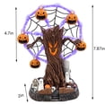 thumbnail image 2 of Halloween Ghost Tree Ferris Wheel Table Decor, Light Up Spooky Resin Figurine For Desktop Mantel Party Indoor Decor, 2 of 8