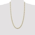 thumbnail image 3 of Diamond2Deal 14K Yellow Gold 4.5mm Concave Open Figaro Chain Necklace for Men 28", 3 of 7