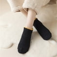 thumbnail image 4 of Fuzzy Socks for Women No Show Fall Fashion Must Haves Foot Warmer Ankle Cozy Winter Socks Black, 4 of 6