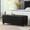 Black-PU, variant on Lecut Ottoman Polyurethane Modern Living Room Upholstered Storage Bench with Tufted, Black