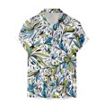 thumbnail image 3 of Camisas Para Hombre Talla Extra Hombres Casual Manga corta Primavera Verano Turndown Neck 3D Impreso Camisas Moda Top Blusa Camisas (White, M), 3 of 4