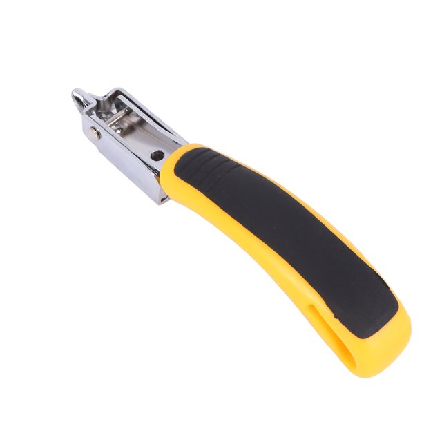 Agrafe à Ongles Multi-Outils pour Porte en Bois Kit de Clouage Rivets, 1* Agrafe, Noir & Argent & Jaune