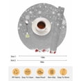 thumbnail image 6 of 15 Inch Round Placemats Set of 4, Grey Christmas Non Slip Heat Insulation PP Table Mats, Xmas Snowflake Ball Winter Snowflake Washable Place Mats for Kitchen Dining Party Table Decor, 6 of 7