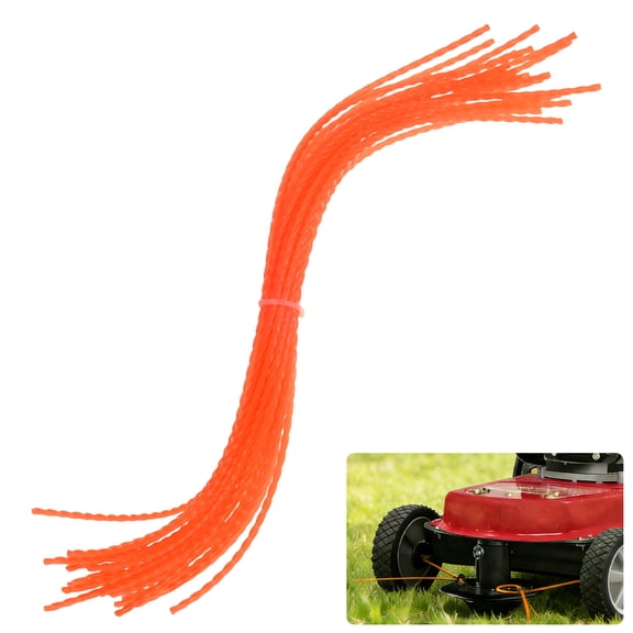Uxcell 24-Pack Pre-Cut Trimmer Line, 0.157 Inch x 18.5 Inch Spiral Nylon Replacement Line for Universal Walk Behind Mower[Red]