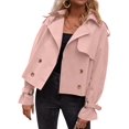 thumbnail image 1 of Gabardina corta Tankaneo para mujer con doble botonadura y solapa, 1 of 7