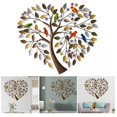 thumbnail image 1 of Árbol genealógico de la vida en forma de corazón, arte de pared de metal, decoración del hogar, 1 of 5