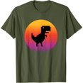 thumbnail image 1 of Cool Dinosaur T-Rex Animal Bird at Sunset for Men Women Kids T-Shirt, 1 of 2