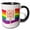 Black/White, variant on 3drose, Colorful and Creative This Is a Safe Space, 11oz Two-tone Black Mug
