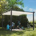 thumbnail image 2 of AVAWING 1 Piece 10 x 13FT Outdoor Garden Retractable Pergola, Patio Canopy, Aluminum Frame, Beige, 2 of 7