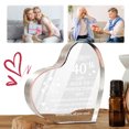 thumbnail image 4 of Adornos Amor Claros Placas Arte Transparente Recuerdo Acrílico Forma Corazón Estéticos Con Palabras Decorativas para Amigos La Familia, 4 of 9