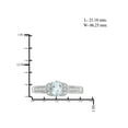 thumbnail image 2 of JewelersClub Aquamarine Ring Birthstone Jewelry – 0.45 Carat Aquamarine 0.925 Sterling Silver Ring Jewelry with White Diamond Accent – Gemstone Rings with Hypoallergenic 0.925 Sterling Silver Band, 2 of 4