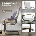 thumbnail image 5 of Nuu Garden Patio Dining Chairs Set of 2, High Back Padded Textilene Patio Outdoor Chairs, Breathable Spring Motion Textilene, Gray, 5 of 11