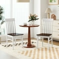 thumbnail image 2 of Gymax Dining Chairs Set of 2 w/Slatted High Backrests Concave Seats Rubber Wood Legs, 2 of 10