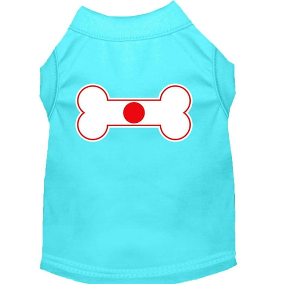 Pet Dog  Cat Shirt Screen Printed, "Bone Shaped Japan Flag"