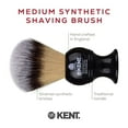 thumbnail image 4 of Kent BLK4S Shaving Brush with Ultra-Soft Silvertext Synthetic Bristles and Black Resin Handle to use with Shave Cream or Soap for a Perfect Lather. Luxury Shaving Since 1777, Made in England, 4 of 6